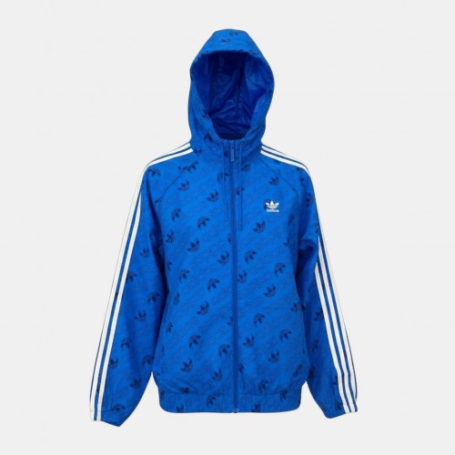 Adidas Originals Monogram Trefoil Hooded Jacket Μπλε /pre owned